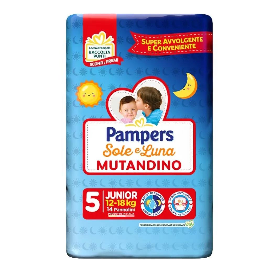 Pampers Sole e Luna Mutandino per Bambini Junior 12-18 kg 14 Pezzi