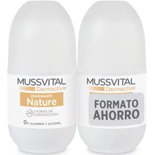 Mussvital Dermactive Desodorante Nature sin Aluminio 2x75 ml