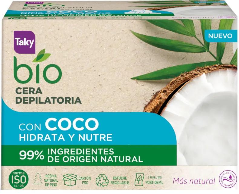 Cire dépilatoire visage bio à la noix de coco Taky 100 g