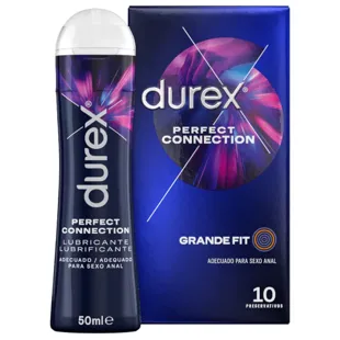 Durex Pack Préservatifs Perfect Connection 10 unités + Lubrifiant 50 ml