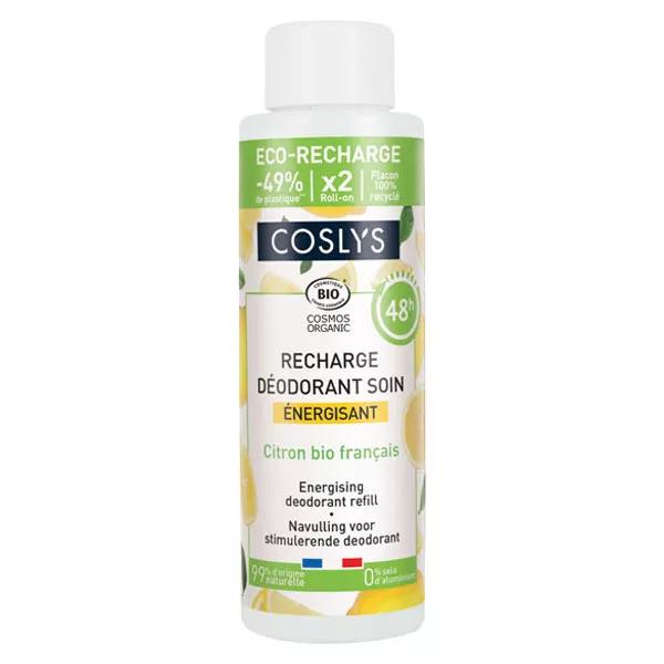 Coslys Recharge Déodorant Soin Energisant Citron Bio 100ml