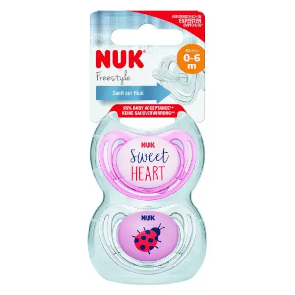 Nuk Physiological Silicon Girl Freestyle Dummies T1 x 2 