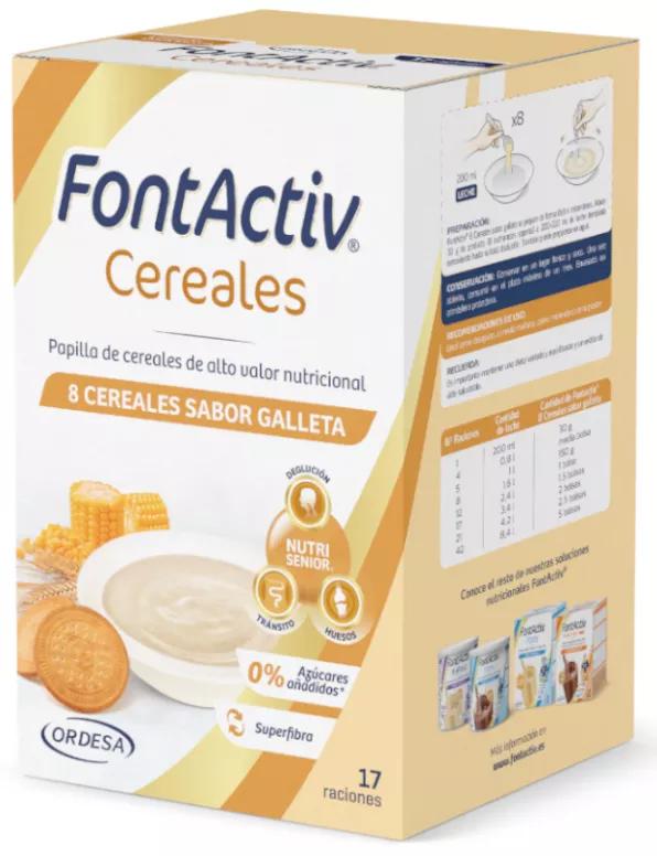 FontActiv 8 Céréales Saveur Biscuit 500 gr