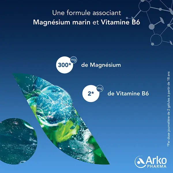 Arkopharma Arkomag Magnésium Vitamines B6 Lot de 3 x 120 gélules