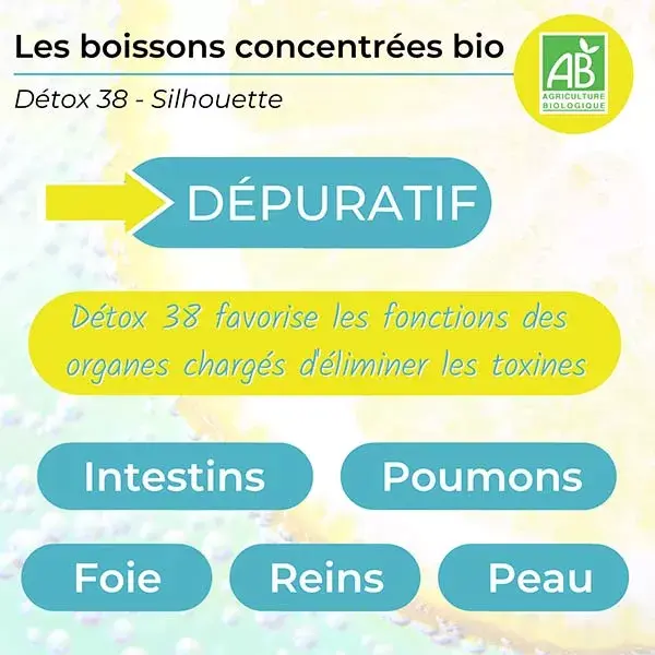Nutrigée Boisson Détox 38 Plantes Silhouette 300ml