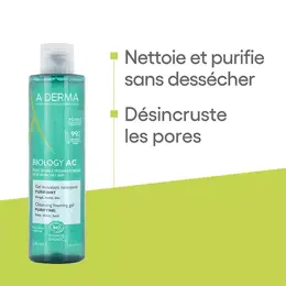 A-Derma Biology AC Gel Moussant Nettoyant Purifiant 200 ml