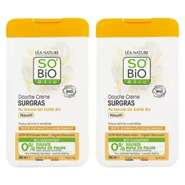 So'Bio Étic Douche Crème Surgras au Beurre de Karité Bio Lot de 2 x 450ml