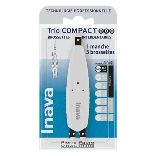 Inava Spazzolini Interdentali 0.6mm Trio Compact Spazi Stretti 6 ricariche