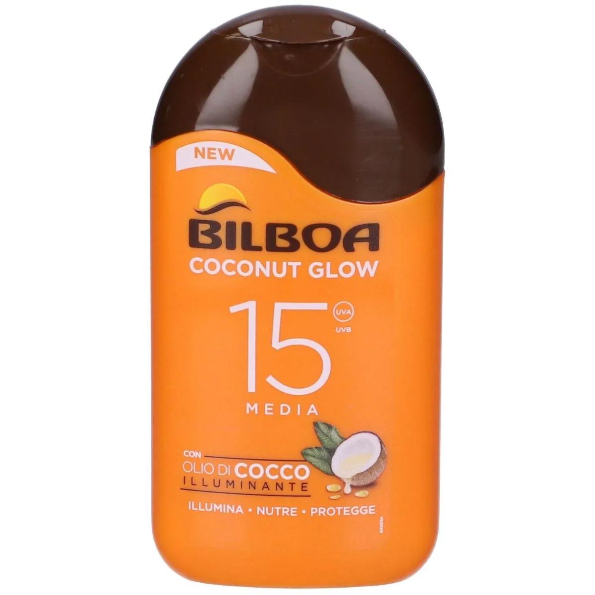 Bilboa Coconut Glow Latte Solare Spf15 Con Olio Di Cocco Illuminante 200 ml