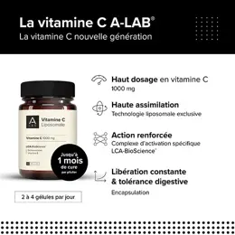 A-Lab Vitamine C Liposomale 1000mg - Vitalité, Anti-Fatigue, Antioxydant - 60 gélules