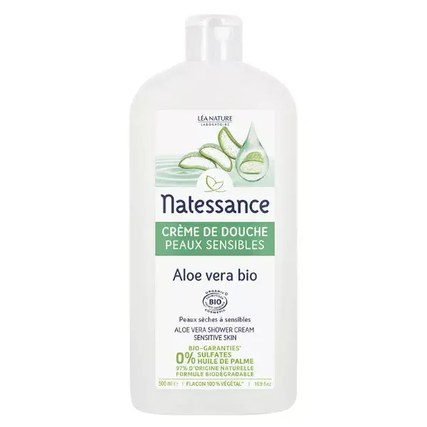 Natessance Aloe Vera Shower Cream for Sensitive Skin 500ml