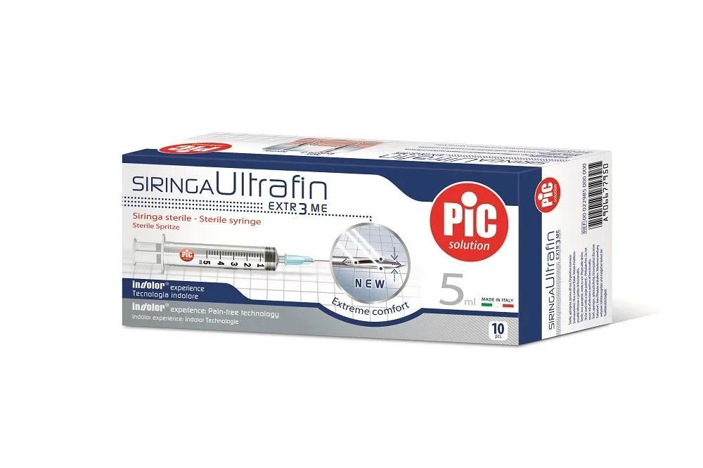 Pic Siringa Ultrafine Sterile da 5 ml 10 Pezzi