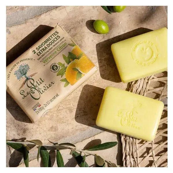 Le Petit Olivier Extra Gentle Lemon Verbena Soaps Pack of 2 x 100g