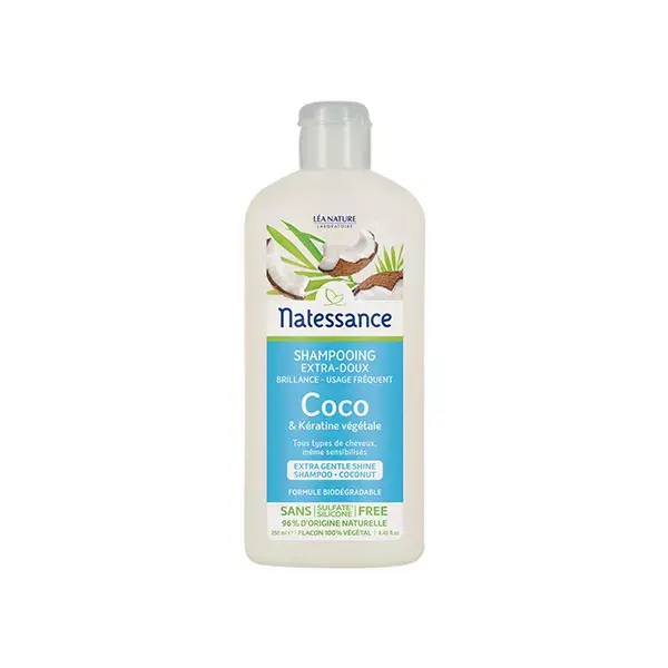 Natessance Shampoo 250ml coconut extra-gentle
