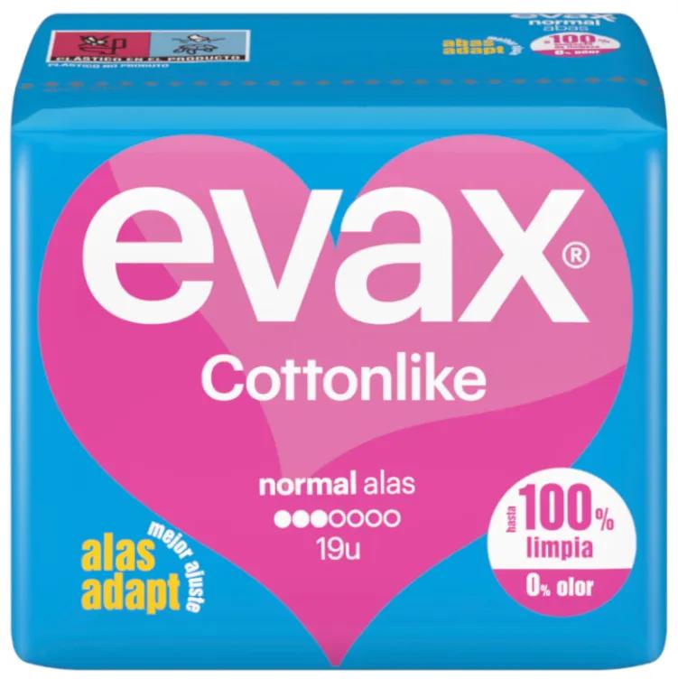 Evax Cottonlike Normal Wing Compresses 19 unités