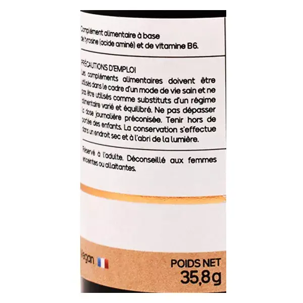 Nat & Form LTyrosine + Vitamine B6 nervosité 60 gélules Pas cher