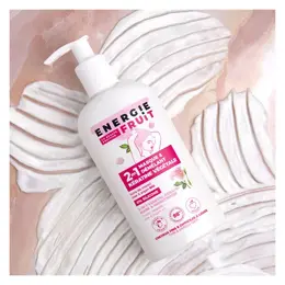 Energie Fruit Cheveux Masque 2 en 1 Kératine Végétale Monoï Rose & Huile d'Argan Bio 300ml