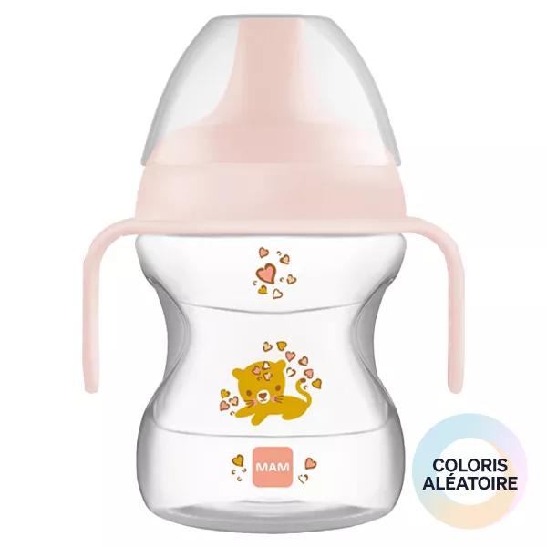 Tasse D'apprentissage MAM Avec Poignées Phosphorescentes - 150 Ml Rose - Dès 4 Mois