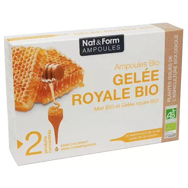 Nat & Form Organic Royal Jelly 20 phials