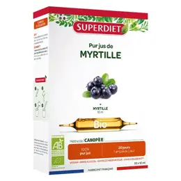 Superdiet Myrtille Bio 20 ampoules de 15ml