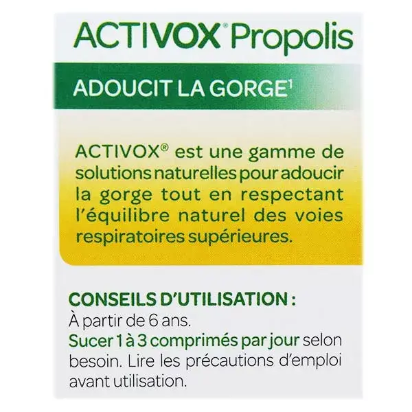 Arkopharma Activox Propóleo Cítrico sin azúcar a partir de 6 años 20 comprimidos