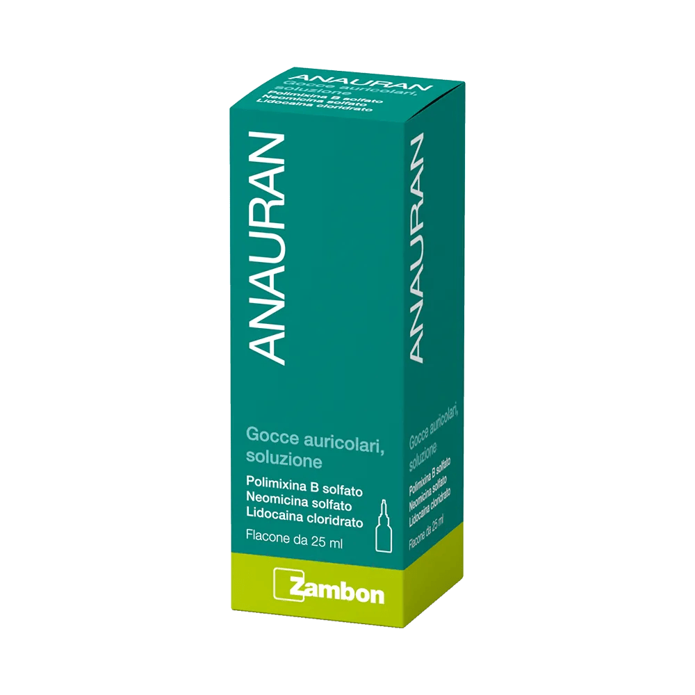 Anauran Gocce Auricolari Polimixina B solfato Otiti Flacone 25 ml