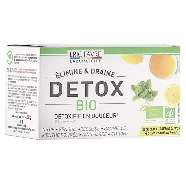 Eric Favre herbal tea Detox Vegan lemon 20 bags