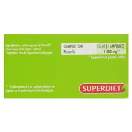 Superdiet Pissenlit Elimination Bio 20 ampoules