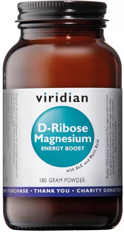 Viridian D-Ribosa y Magnesio con Acetil- L-Carnitina 180 gr