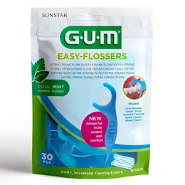 Gum Fil Dentaire Easy Flossers Ciré Menthe Fraîche 30 unités