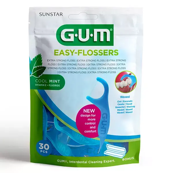 Gum Hilo Dental Easy Flossers Cera Menta Fesca 30 unidades
