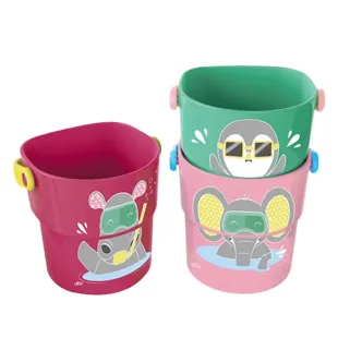 dBb Remond 3 Mini Secchiello da Bagno Lampone Verde Rosa