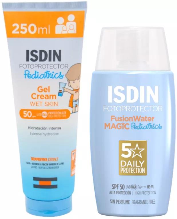 Isdin Pediatrics Gelcreme SPF50+ 250 ml + Fusion Water SPF50 50 ml