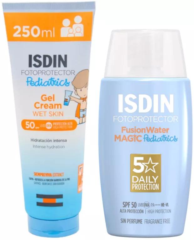 Isdin Pediatrics Gelcrème SPF50+ 250 ml + Fusion Water SPF50 50 ml