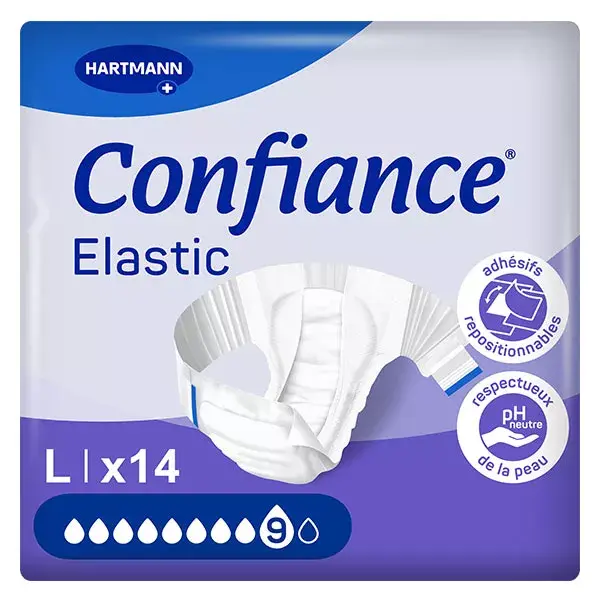 Hartmann Confiance Elastic Protección para Pérdidas - 9 Gotas - Talla L - 14 Unidades