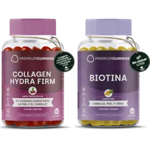 Premium Gummies Collagen Hydra Firm 60 units + Biotin 60 units