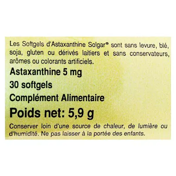 Astaxantina de Solgar complejo 30 cpsulas