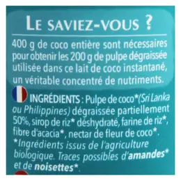 La Mandorle Boisson Instantanée en Poudre Lait de Coco Bio 400g