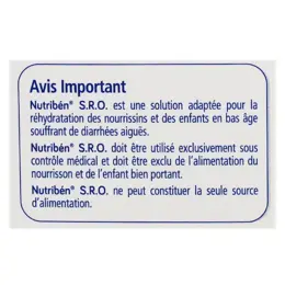 Nutribén S.R.O Soluté de Réhydratation Orale pour Nourrissons 10 sachets