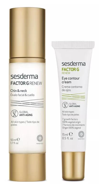 Sesderma Factor G Renew Óvalo Facial e Pescoço 50 ml + Contorno de Olhos 15ml