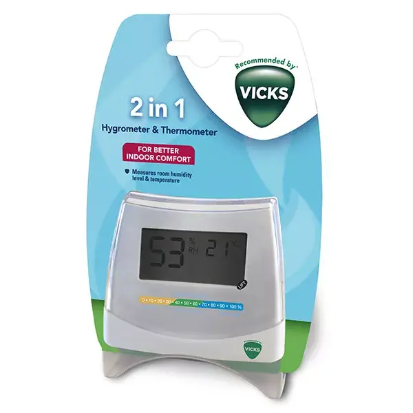 Vicks hygrometer & thermometer 2 in 1