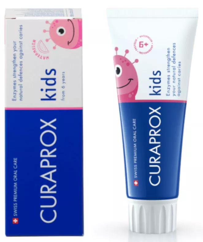 Curaprox Kids Wassermelonen-Zahnpasta mit Fluorid 60 ml