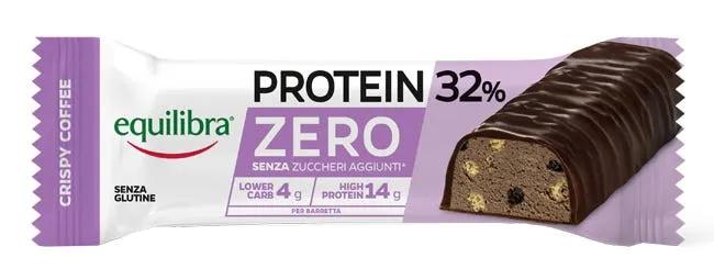 Equilibra Protein 32% Zero Crispy Coffee Barretta Proteica Senza Zuccheri 45g