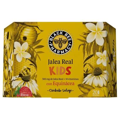 Black Bee Jalea Real Kids con Equinácea Sabor Fresa 20 Ampollas