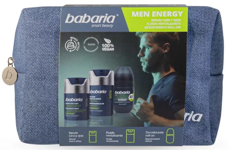 Babaria Men Energy Sérum Creme de olhos 30 ml + Revitalizante 50 ml + Desodorante 50 ml