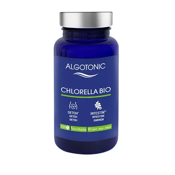 Algotonic Microalgue Chlorella Bio Detox Pilulier 200 comprimés