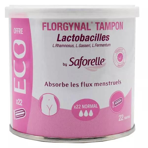 Saforelle Florgynal Tampón Probiótico Protección Normal 22 unidades