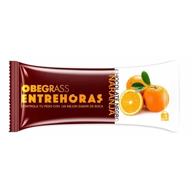 Actafarma Obegrass Barrita Entrehoras Chocolate Negro y Naranja 30 gr