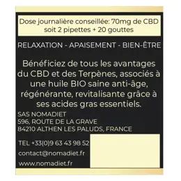 Nomadiet Huile de Chanvre CBD 5% Bio 10ml