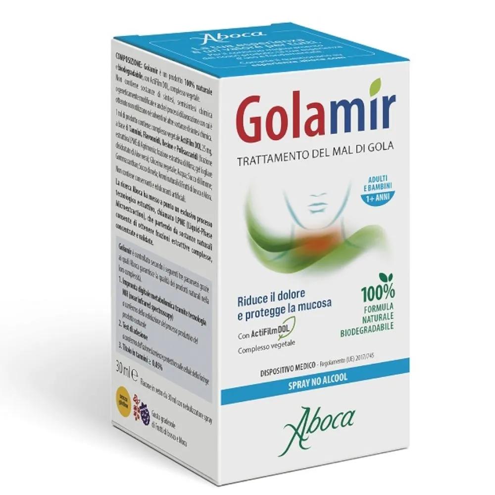 Golamir Spray Trattamento per il Mal di Gola No Alcool 30 ml